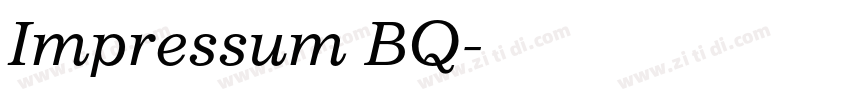 Impressum BQ字体转换